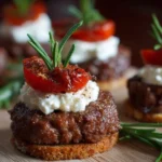 A platter of savory ground beef appetizers for parties and gatherings.