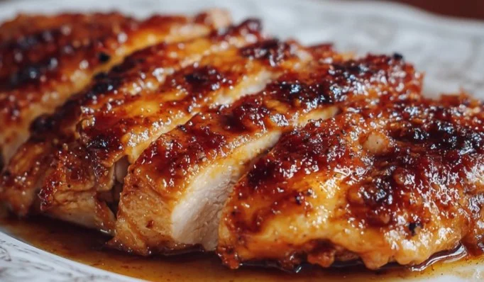 Instant Pot cooked chicken breast served with vegetables