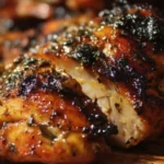 Delicious Jerk Chicken dish garnished with fresh herbs and spices.