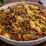 Low calorie ground beef dish with vegetables and spices