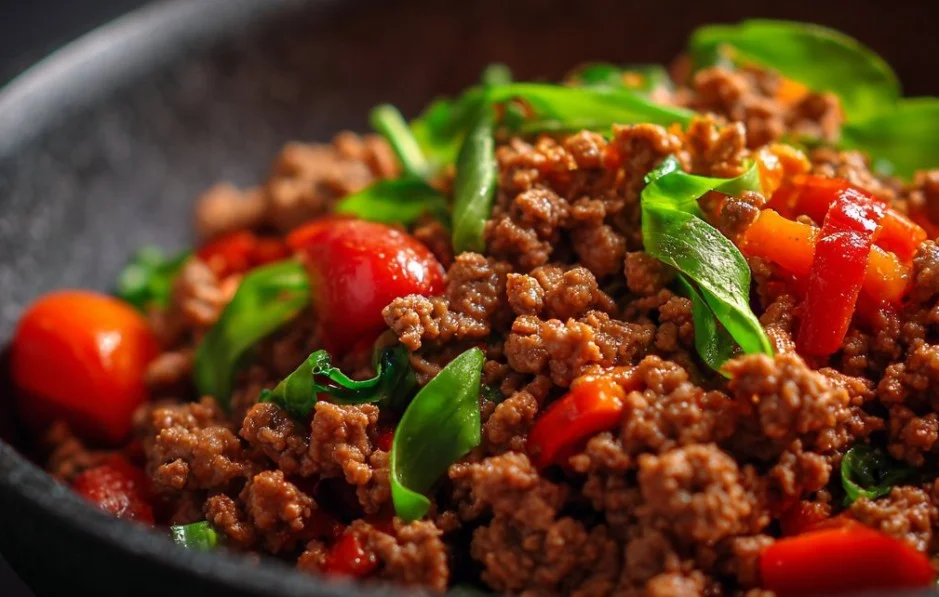 Meal prep ideas featuring seasoned ground beef in containers for easy weeknight dinners.
