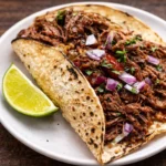 Delicious Mexican beef tacos with fresh toppings and vibrant colors