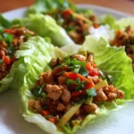 Delicious PF Chang's Chicken Lettuce Wraps served with fresh ingredients