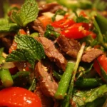 Delicious Thai Beef Salad with fresh herbs and vibrant vegetables