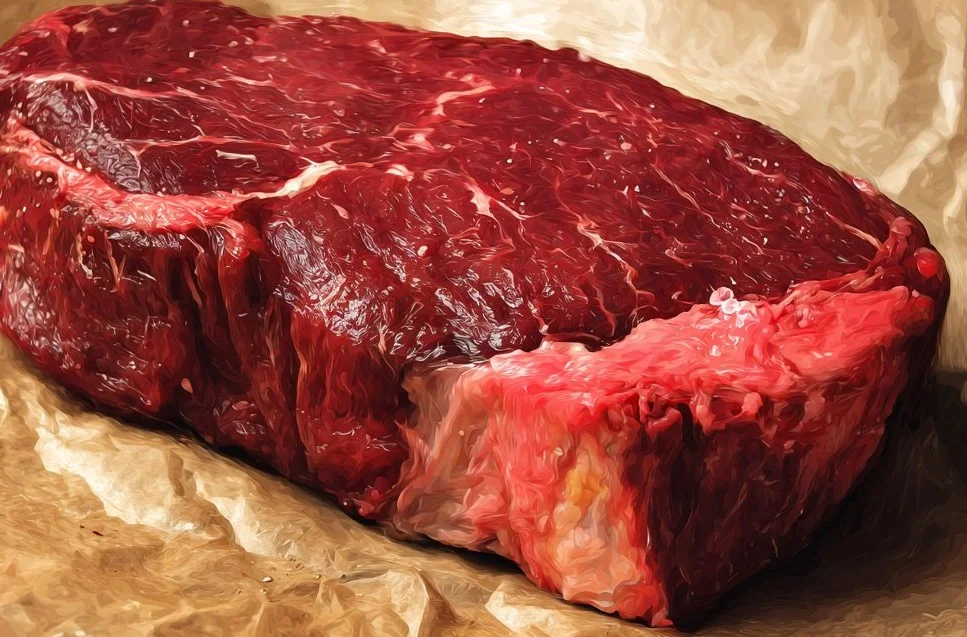 Artistic drawing of a beef cattle highlighting its features and characteristics.