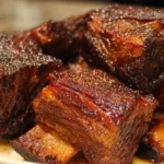 Deliciously cooked beef short ribs served with side dishes