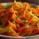 Delicious Carrot Ribbon Salad with fresh veggies and dressing