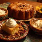 Delicious Cinco de Mayo desserts like flan and tres leches cake.