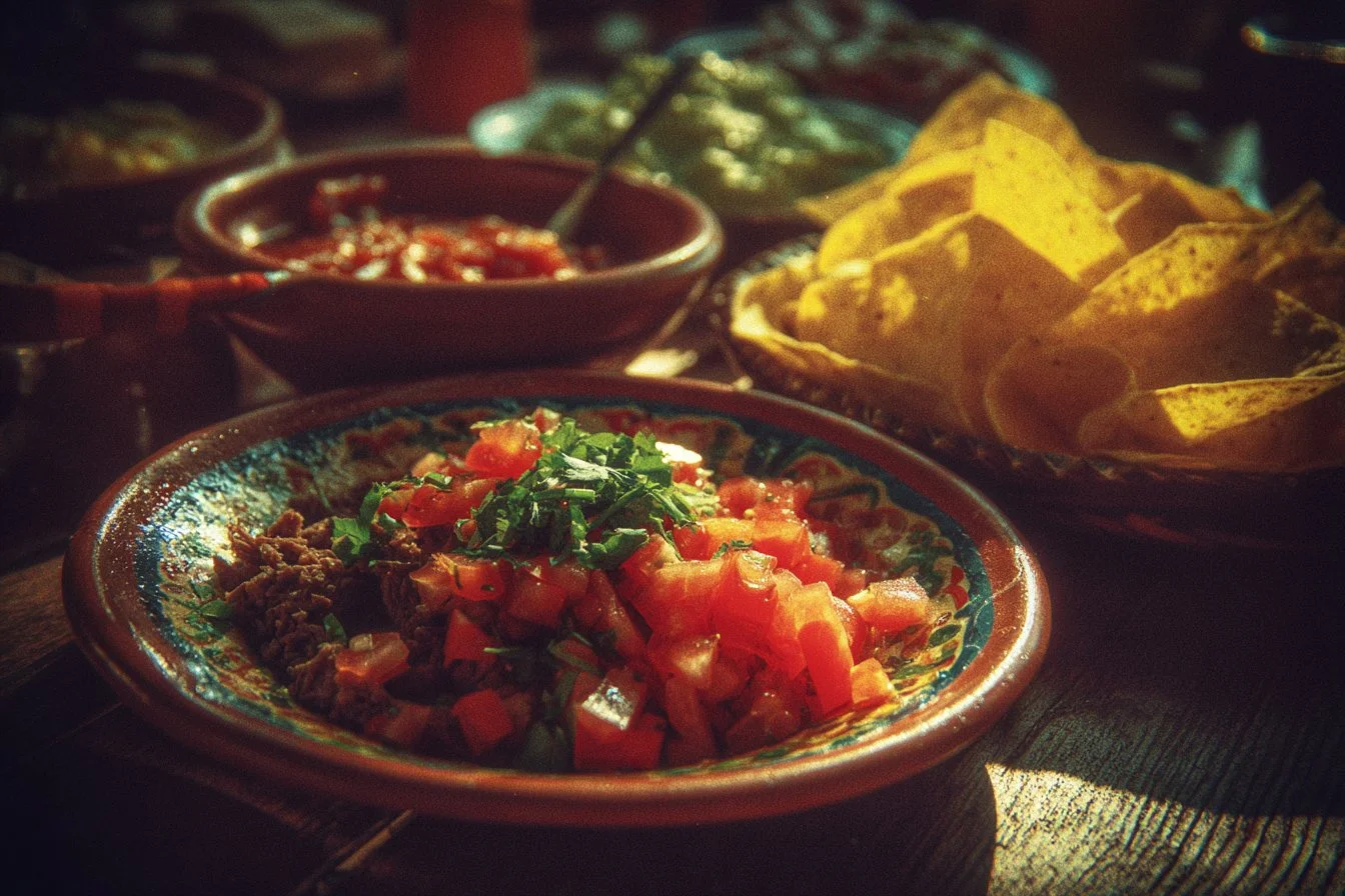 Colorful Cinco de Mayo recipes featuring traditional Mexican dishes and ingredients.