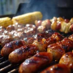 Fourth of July party decorations and festive atmosphere