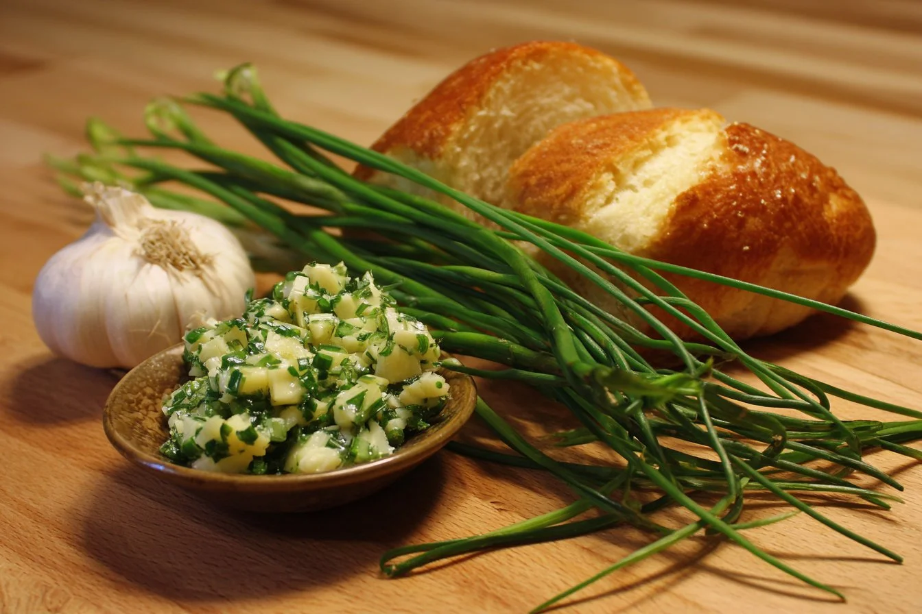 Fresh garlic scapes ready for a flavorful recipe.
