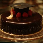 Beautiful Graduation Cake decorated with a cap and diploma for graduation celebration