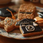 Decorated graduation sugar cookies for celebration