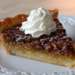 Delicious slice of Kentucky Derby Pie with walnuts and chocolate chips