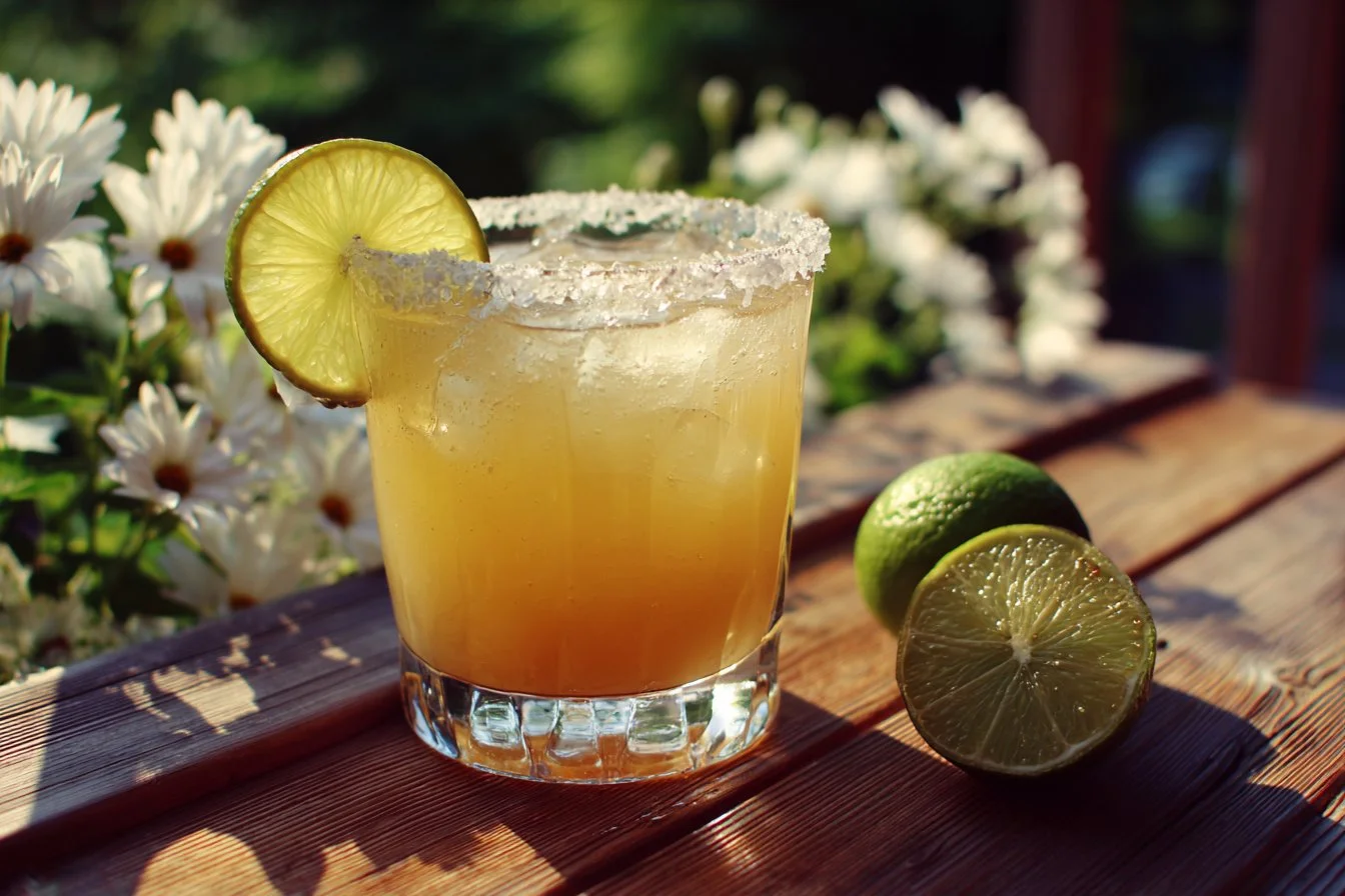 Refreshing Margarita Mocktail served in a glass with lime garnish