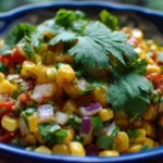 Delicious Mexican Corn Salad with fresh corn, veggies, and spices