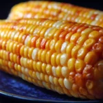 Fresh microwave corn on the cob served with butter and herbs
