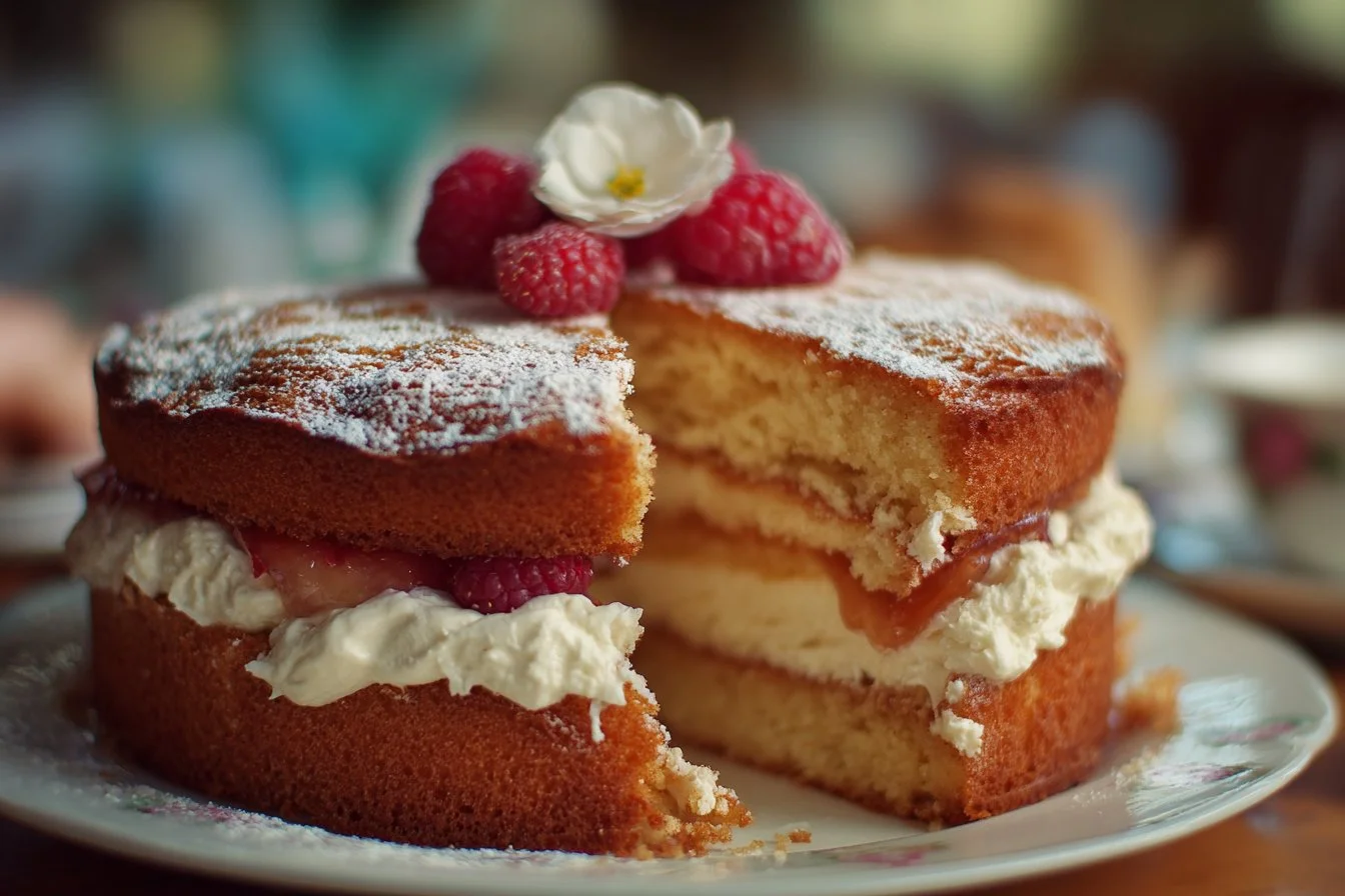 Delicious Mother's Day Cake decorated with flowers and hearts.
