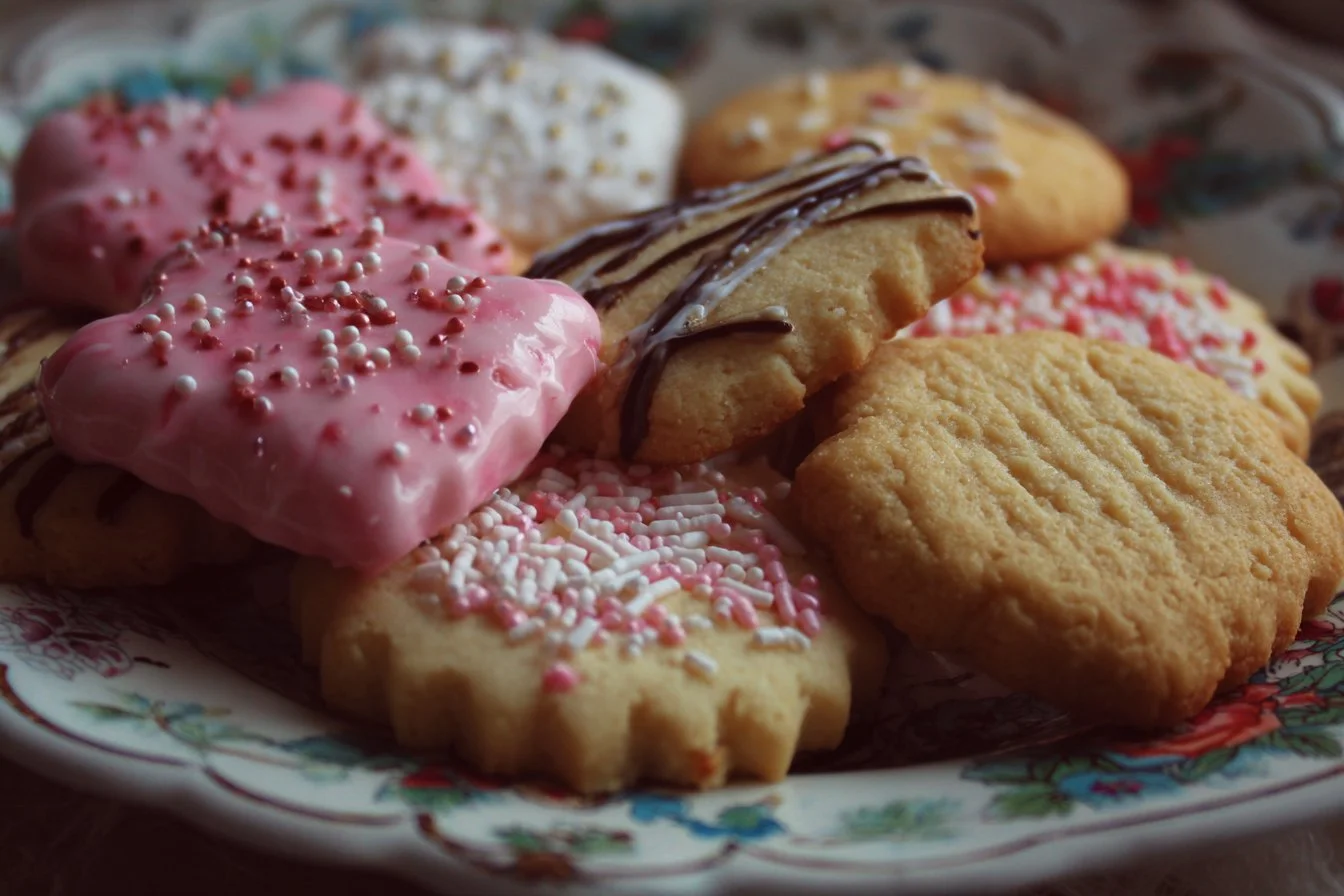Colorful decorated cookies for Mother's Day celebration