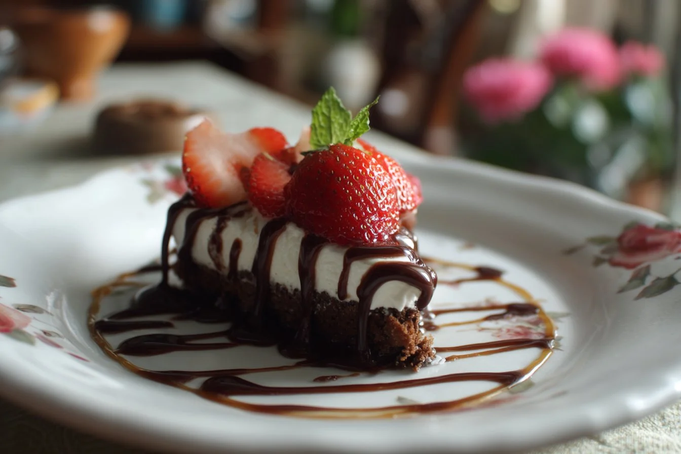 Beautiful Mother's Day dessert featuring flowers and heart-shaped treats