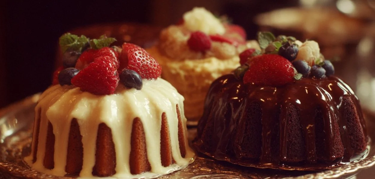 Delicious Mother's Day desserts including cakes, pastries, and treats