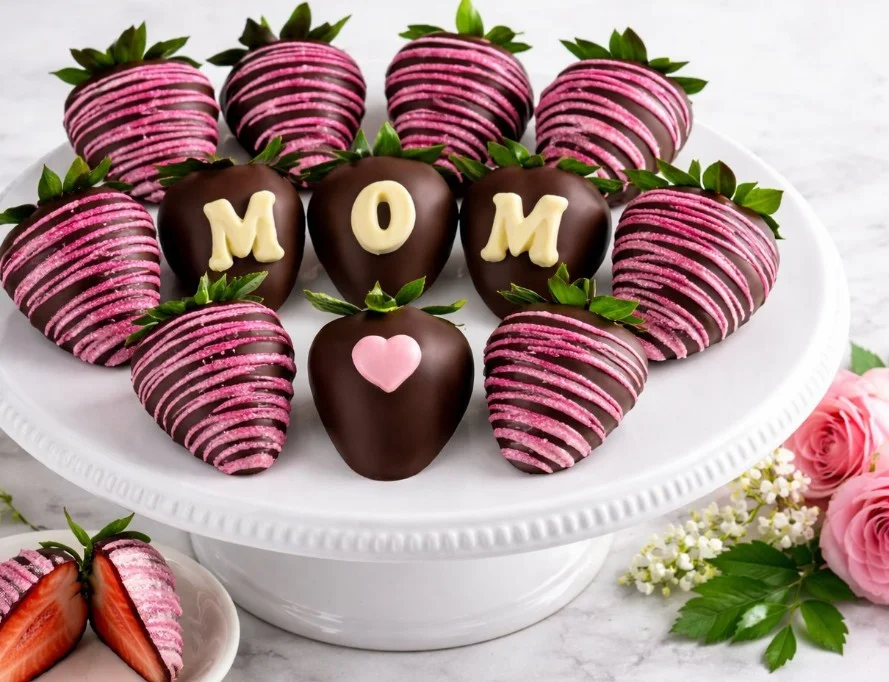 Delicious Mother's Day strawberries, a perfect gift for moms.