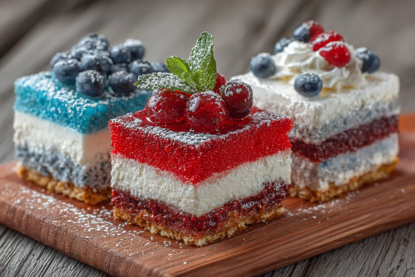 Festive red, white, and blue desserts for summer celebrations
