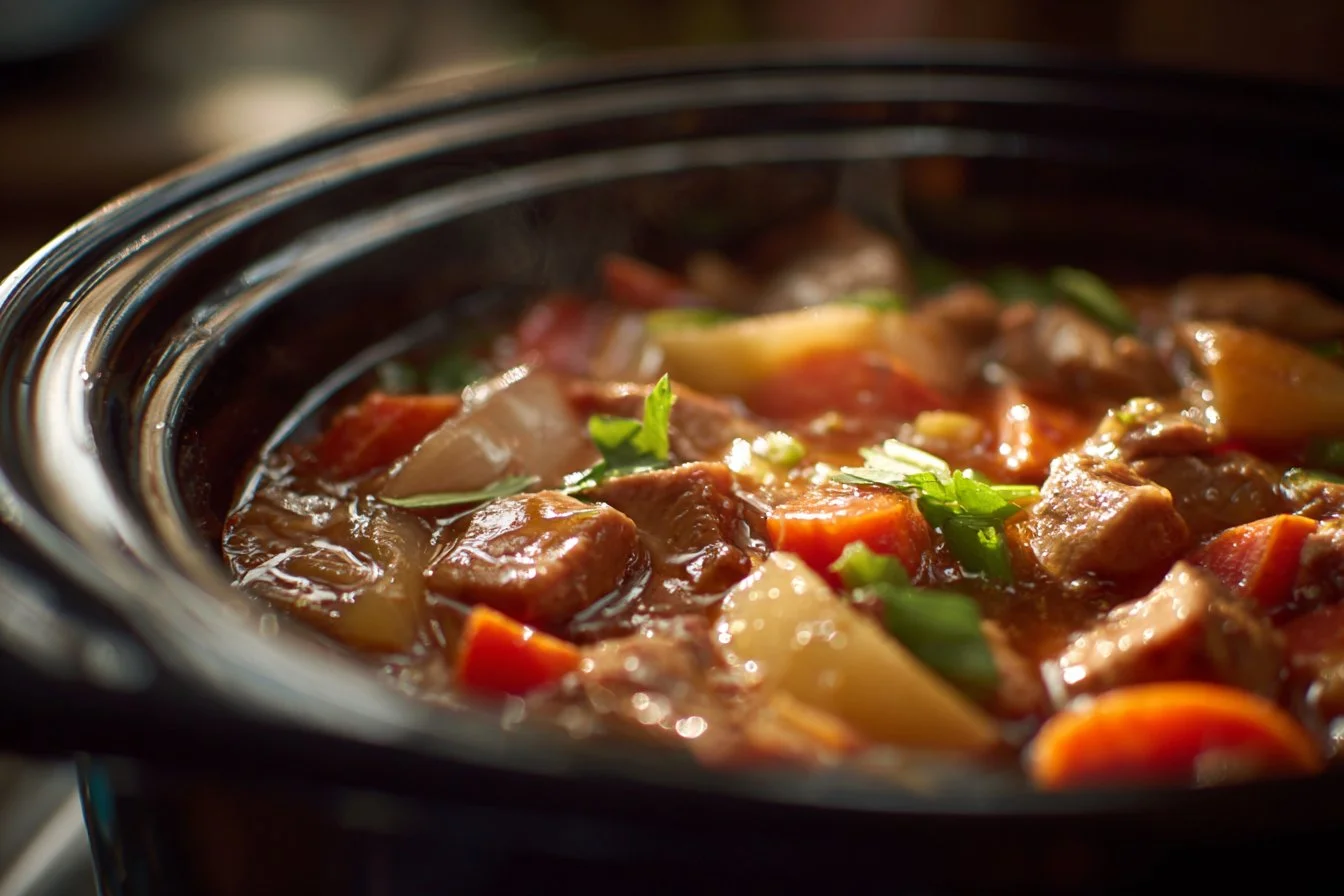 Delicious summer Crockpot meals ready to serve, perfect for warm weather cooking.