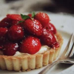 A variety of colorful summer desserts including fruit tarts and ice cream