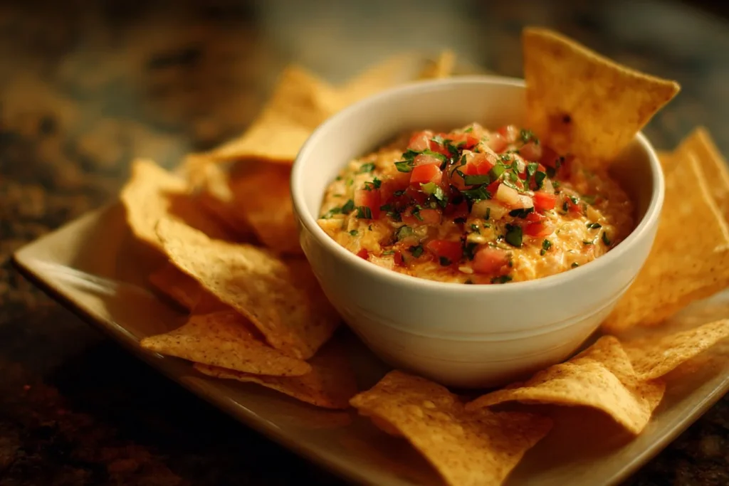 Colorful summer dip recipes with fresh ingredients served at a picnic.