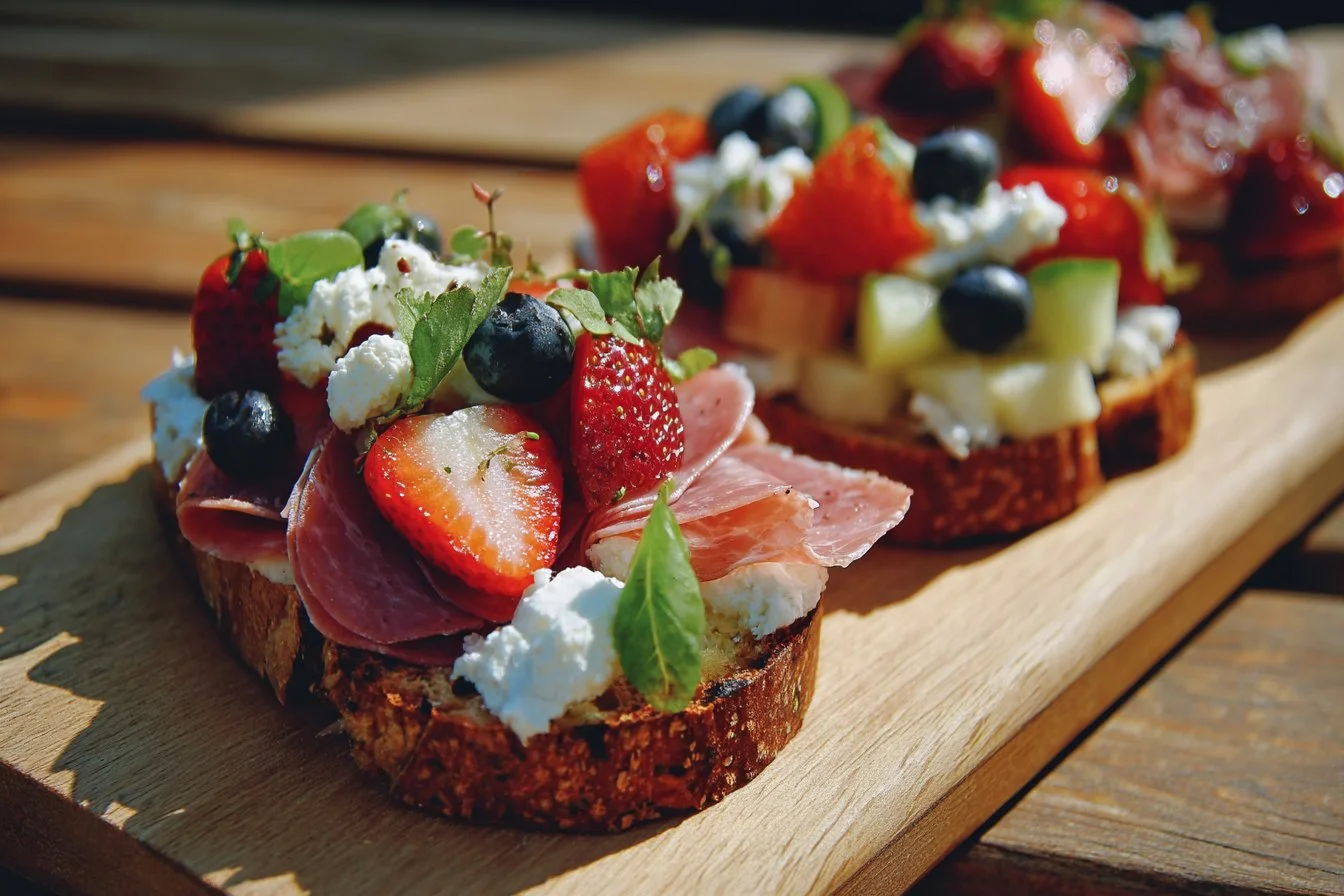 A vibrant summer salad with fresh vegetables, perfect for lunch ideas.