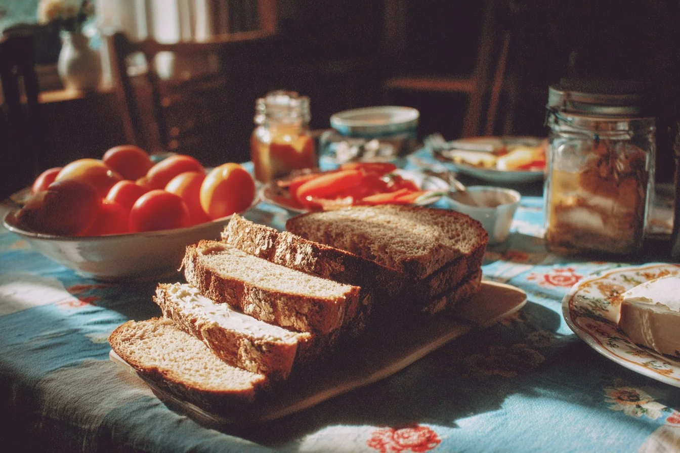 Fresh and colorful summer meals featuring seasonal fruits and vegetables.