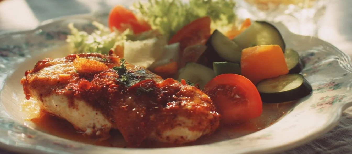 Delicious summer meals served on a vibrant outdoor dinner table