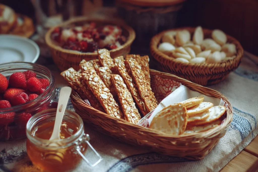 A variety of refreshing summer snacks including fruits, salads, and light bites.