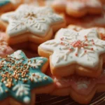 Plate of colorful summer sugar cookies decorated with icing