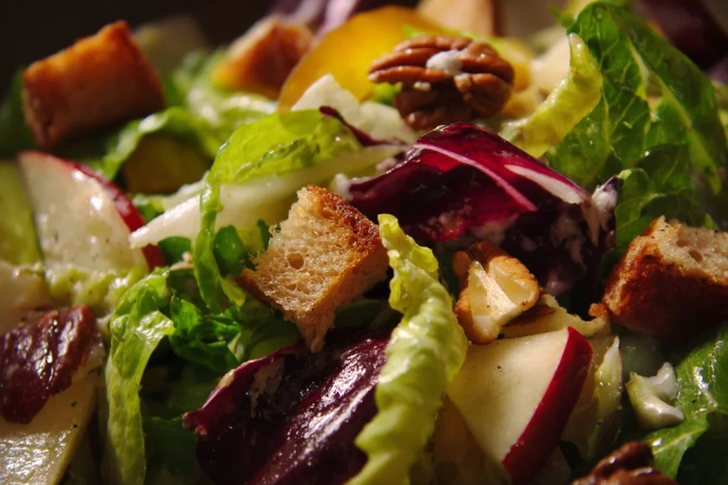 Colorful Thanksgiving Salad with seasonal ingredients served in a bowl.