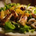 Colorful winter salad with seasonal greens and toppings for a healthy meal