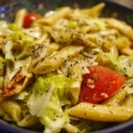 Delicious Caesar Pasta Salad with fresh ingredients and creamy dressing