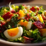 Colorful Easter Salad with fresh greens and festive ingredients