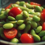 Fresh Edamame Salad with vibrant vegetables and a light dressing