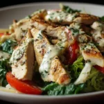 High Protein Chicken Salad with fresh ingredients and vibrant colors.