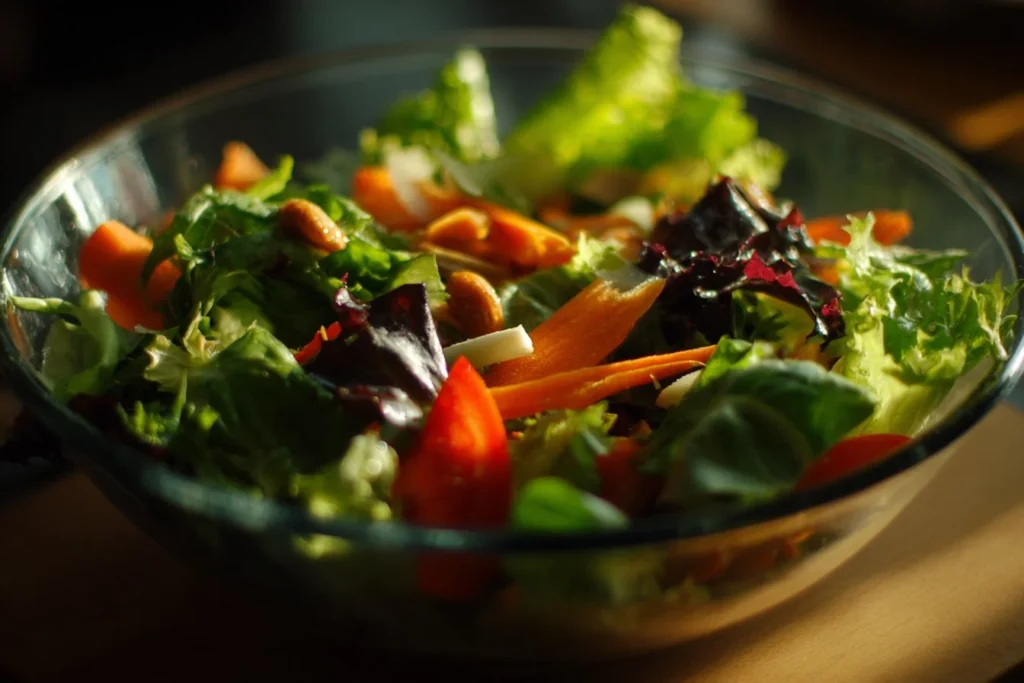 Vibrant salad recipes featuring fresh vegetables and toppings.