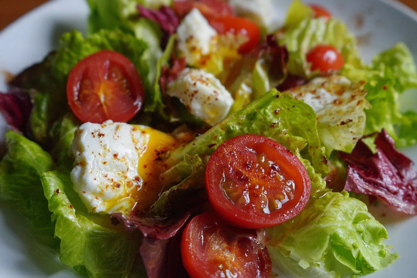 Colorful and fresh simple salad recipes with various ingredients.